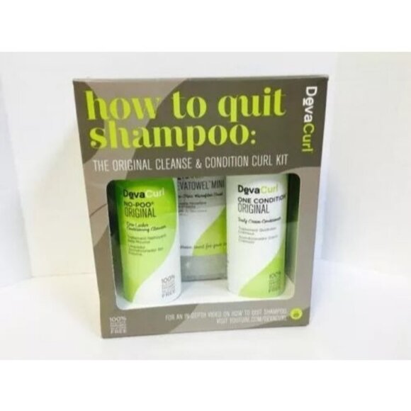 DevaCurl How To Quit Shampoo No Poo Conditioner Towel Kit 3pc box - Picture 1 of 1